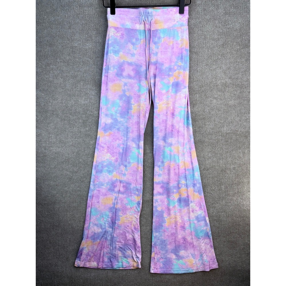 LoveShackFancy x‎ Beach Riot Flare Lounge Pants Pastel Tie Dye Size XS Elastic
